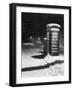 Night Study after a Fall of Snow Showing a Telephone Kiosk-null-Framed Photographic Print