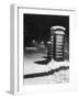 Night Study after a Fall of Snow Showing a Telephone Kiosk-null-Framed Photographic Print