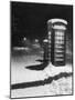 Night Study after a Fall of Snow Showing a Telephone Kiosk-null-Mounted Photographic Print