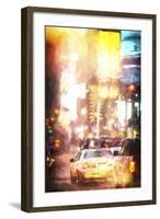 Night Taxi in New York-Philippe Hugonnard-Framed Giclee Print