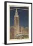 Night, Terminal Tower, Cleveland, Ohio-null-Framed Art Print