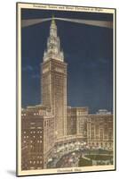 Night, Terminal Tower, Cleveland, Ohio-null-Mounted Art Print
