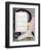 Night the Third Narcissa, Title-Page from the 'Nights' of Edward Young's Night Thoughts, C1797-William Blake-Framed Premium Giclee Print