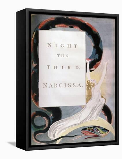 Night the Third Narcissa, Title-Page from the 'Nights' of Edward Young's Night Thoughts, C1797-William Blake-Framed Stretched Canvas