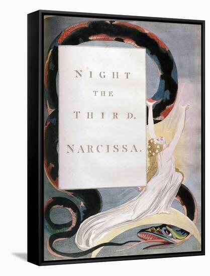 Night the Third Narcissa, Title-Page from the 'Nights' of Edward Young's Night Thoughts, C1797-William Blake-Framed Stretched Canvas