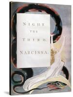 Night the Third Narcissa, Title-Page from the 'Nights' of Edward Young's Night Thoughts, C1797-William Blake-Stretched Canvas