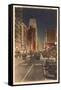 Night, Theatre District, Houston, Texas-null-Framed Stretched Canvas