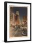 Night, Theatre District, Houston, Texas-null-Framed Art Print