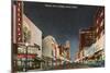 Night, Theatre Row, Dallas, Texas-null-Mounted Premium Giclee Print