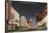 Night, Theatre Row, Dallas, Texas-null-Stretched Canvas