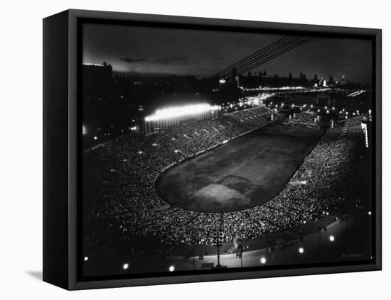 Night Time Crowd Filling Soldier's Field-null-Framed Stretched Canvas