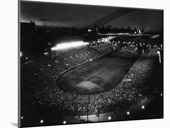 Night Time Crowd Filling Soldier's Field-null-Mounted Photographic Print