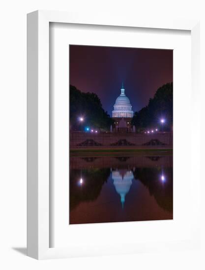 Night Time DC Capitol Building-Steven Maxx-Framed Photographic Print