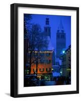 Night Time in Kitzbuhel, Austria-Walter Bibikow-Framed Photographic Print