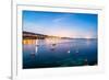 Night time in the Bay of Palma, Mallorca, Balearic Islands, Spain, Mediterranean-Paul Porter-Framed Photographic Print