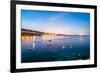 Night time in the Bay of Palma, Mallorca, Balearic Islands, Spain, Mediterranean-Paul Porter-Framed Photographic Print