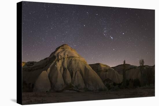 Night Time in the Rose Valley Showing the Rock Formations and Desert Landscape Light-David Clapp-Stretched Canvas