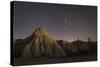 Night Time in the Rose Valley Showing the Rock Formations and Desert Landscape Light-David Clapp-Stretched Canvas