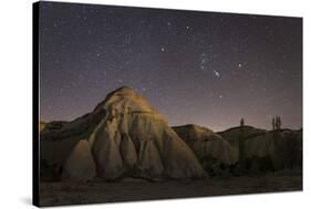 Night Time in the Rose Valley Showing the Rock Formations and Desert Landscape Light-David Clapp-Stretched Canvas