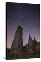 Night Time in the Rose Valley Showing the Rock Formations and Desert Landscape Light-David Clapp-Stretched Canvas