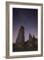 Night Time in the Rose Valley Showing the Rock Formations and Desert Landscape Light-David Clapp-Framed Photographic Print