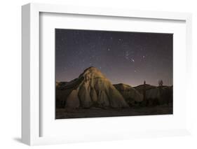 Night Time in the Rose Valley Showing the Rock Formations and Desert Landscape Light-David Clapp-Framed Photographic Print