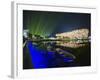 Night Time Light Show at the Birds Nest Stadium During the 2008 Olympic Games, Beijing, China-Kober Christian-Framed Photographic Print