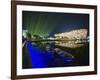 Night Time Light Show at the Birds Nest Stadium During the 2008 Olympic Games, Beijing, China-Kober Christian-Framed Photographic Print