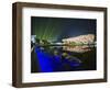 Night Time Light Show at the Birds Nest Stadium During the 2008 Olympic Games, Beijing, China-Kober Christian-Framed Photographic Print