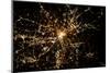 Night time satellite image of Atlanta, Georgia, USA-null-Mounted Photographic Print