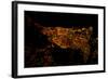 Night time satellite image of Barcelona, Spain-null-Framed Photographic Print