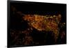 Night time satellite image of Barcelona, Spain-null-Framed Photographic Print