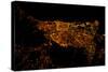 Night time satellite image of Barcelona, Spain-null-Stretched Canvas