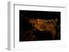 Night time satellite image of Barcelona, Spain-null-Framed Photographic Print