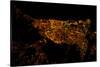 Night time satellite image of Barcelona, Spain-null-Stretched Canvas