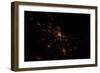 Night time satellite image of Boston, Massachusetts, USA-null-Framed Photographic Print