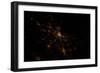 Night time satellite image of Boston, Massachusetts, USA-null-Framed Photographic Print