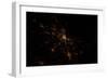 Night time satellite image of Boston, Massachusetts, USA-null-Framed Photographic Print