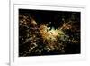 Night time satellite image of Boston, Suffolk County, Massachusetts, USA-null-Framed Photographic Print