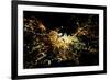 Night time satellite image of Boston, Suffolk County, Massachusetts, USA-null-Framed Photographic Print