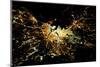 Night time satellite image of Boston, Suffolk County, Massachusetts, USA-null-Mounted Photographic Print