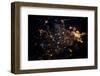 Night time satellite image of Cairo, Egypt-null-Framed Photographic Print