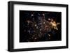 Night time satellite image of Cairo, Egypt-null-Framed Photographic Print