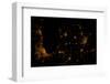 Night time satellite image of Chicago, Milwaukee, Detroit and Lake Michigan, Michigan, USA-null-Framed Photographic Print