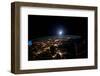 Night time satellite image of cities around Great Lakes, USA-North America-null-Framed Photographic Print