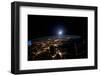 Night time satellite image of cities around Great Lakes, USA-North America-null-Framed Photographic Print