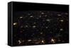 Night time satellite image of Cities in Gulf of Mexico, North America-null-Framed Stretched Canvas