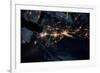 Night time satellite image of New York, USA-null-Framed Photographic Print