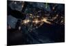 Night time satellite image of New York, USA-null-Mounted Photographic Print