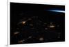 Night time satellite image of Northern USA-null-Framed Photographic Print